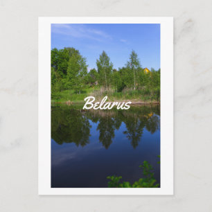 Cartão Postal Rio Azul do Lago Natural das Árvores Verdes, Biel