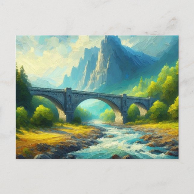 Cartão Postal Rio das Montanhas da Ponte (Frente)
