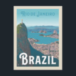 Cartão Postal Rio de Janeiro, Brasil<br><div class="desc">Anderson Design Group é uma ilustração e design de prêmio vencedora em Nashville,  Tennessee. O fundador Joel Anderson dirige uma equipe de artistas talentosos para criar a arte original da poster,  que se parece com impressões clássicos de propaganda desde a 1920 até os anos 60.</div>