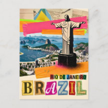 Rio de Janeiro Brasil Colagem Retro Viagem