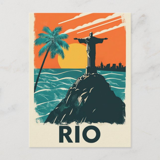 Cartão Postal Rio de Janeiro Brasil Cristo cartão-postal do Rede (Frente)