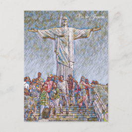 Cartão Postal Rio de Janeiro, Brasil, Cristo Redentor Art