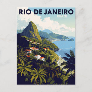 Cartão Postal Rio de Janeiro Brasil Montanha Tropical