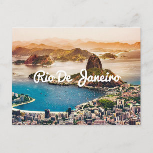 Cartão Postal Rio De Janeiro Brasil praia da ilha tropical viage