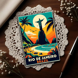 Cartão Postal Rio de Janeiro Brasil Viagem Antiga