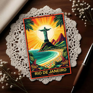 Cartão Postal Rio de Janeiro Brasil Viagem Antiga