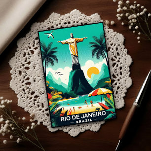 Cartão Postal Rio de Janeiro Brasil Viagem Antiga