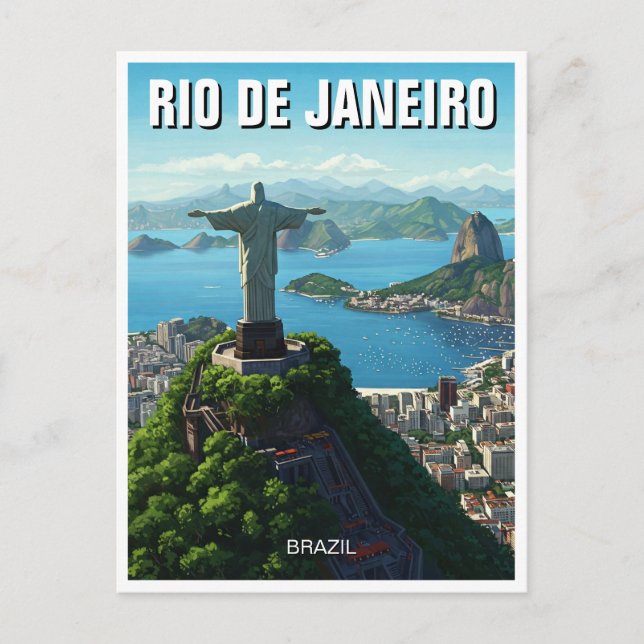 Cartão Postal Rio de Janeiro Cristo Redenador (Frente)