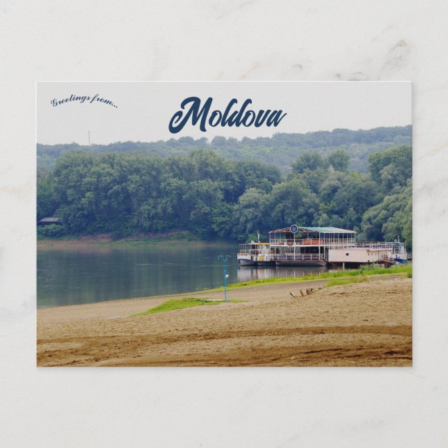 Cartão Postal Rio Dniester Moldávia (Frente)