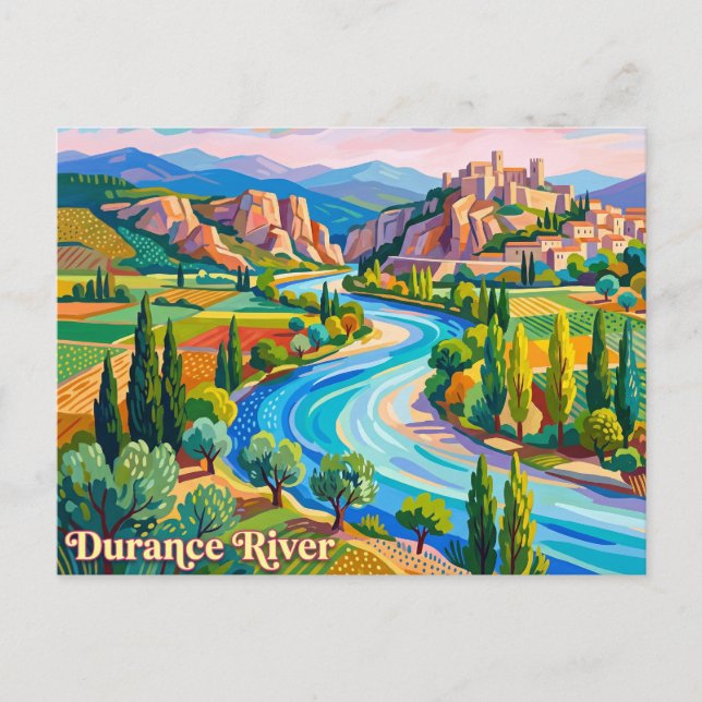 Cartão Postal Rio Durance França (Frente)