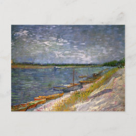 Cartão Postal Rio e Barcos Removendo Van Gogh Belas Arte