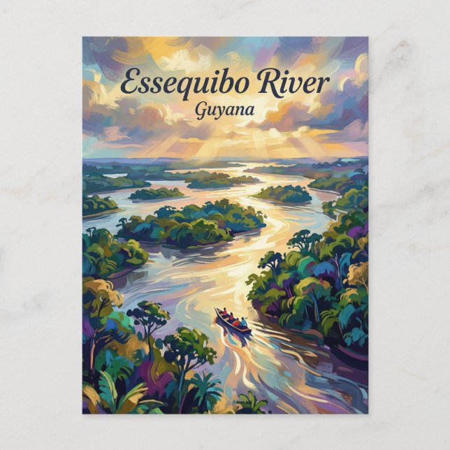 Cartão Postal Rio Essequibo Guiana (Frente)