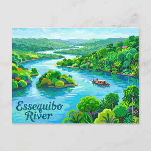 Cartão Postal Rio Essequibo Guiana
