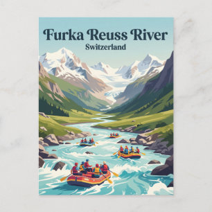 Cartão Postal Rio Furka Reuss Suíça