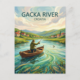 Cartão Postal Rio Gacka Croácia