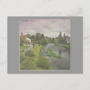 Cartão Postal Rio Hafren em Newtown, Powys