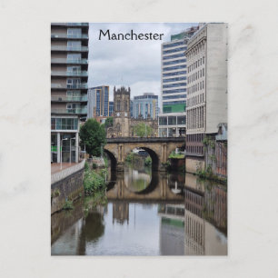 Cartão Postal Rio Irwell - The Salford Manchester Boundary