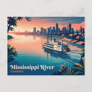 Cartão Postal Rio Mississippi EUA