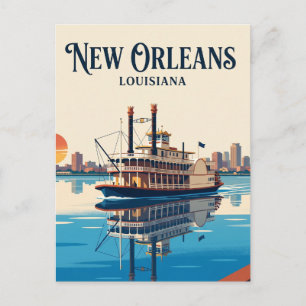 Cartão Postal Rio Mississippi Louisiana
