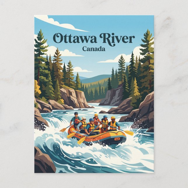 Cartão Postal Rio Ottawa Canadá (Frente)