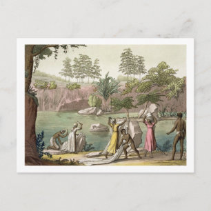 Cartão Postal Rio perto de San Benedetto, Madagascar, placa 81 p