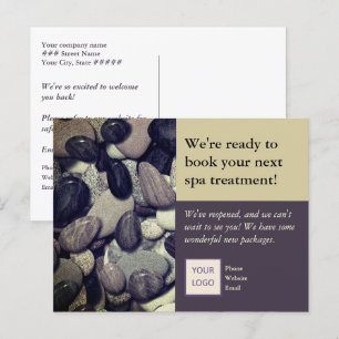 Cartão Postal Rio Rocks Imagem em Mauve e Tan Spa Reabertura