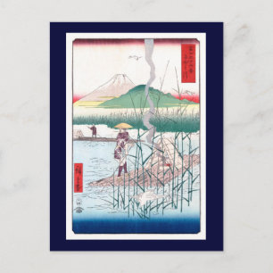 Cartão Postal Rio Sagami, Hiroshige Arte Japonês Fino