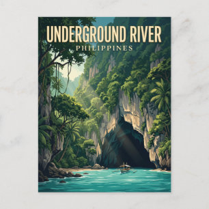 Cartão Postal Rio Subterrâneo de Puerto Princesa Filipinas