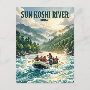Cartão Postal Rio Sun Koshi Nepal
