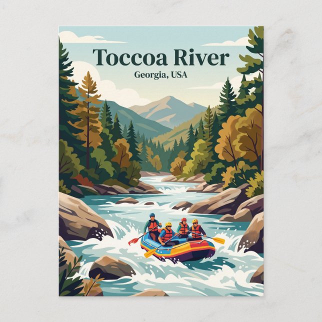 Cartão Postal Rio Toccoa, Geórgia, EUA (Frente)