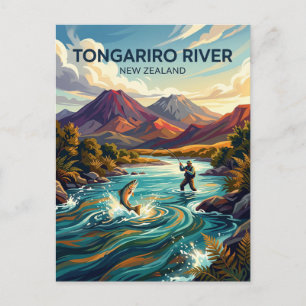 Cartão Postal Rio Tongariro Nova Zelândia