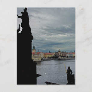 Cartão Postal Rio Vltava, Praga, Da Ponte Charles