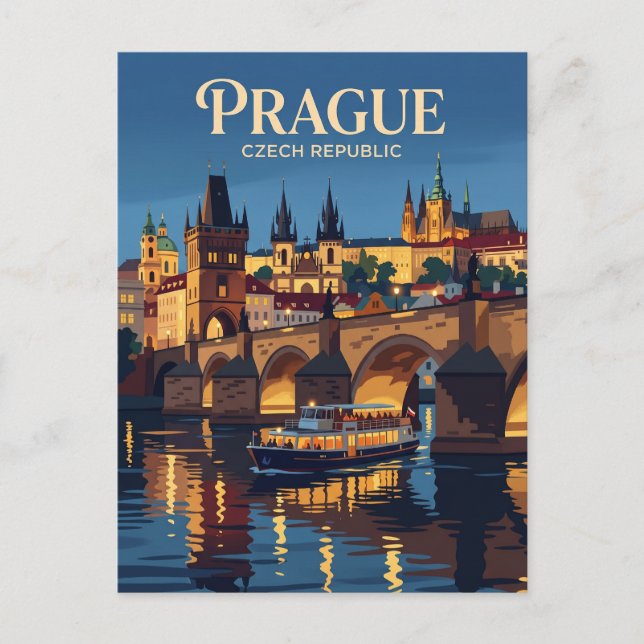 Cartão Postal Rio Vltava República Tcheca (Frente)
