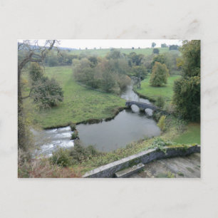 Cartão Postal Rio Wye em Haddon Hall