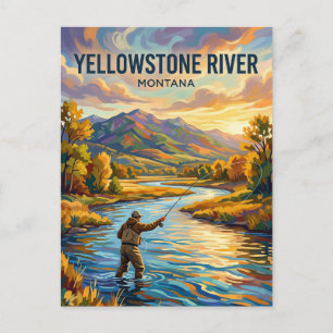 Cartão Postal Rio Yellowstone EUA