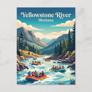 Cartão Postal Rio Yellowstone Montana, EUA