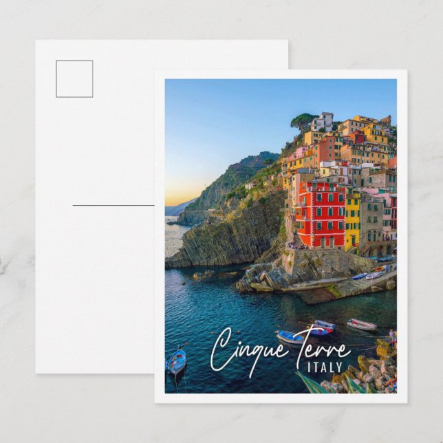 Cartão Postal Riomaggiore, a primeira cidade do Cinque Terre (Frente/Verso)