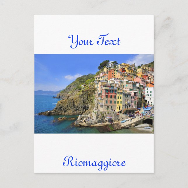 Cartão Postal Riomaggiore, Cinqueterre (Frente)