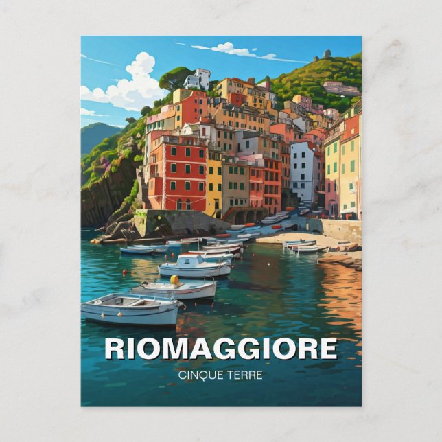 Cartão Postal Riomaggiore, Magnet Cinqua Terra (Frente)