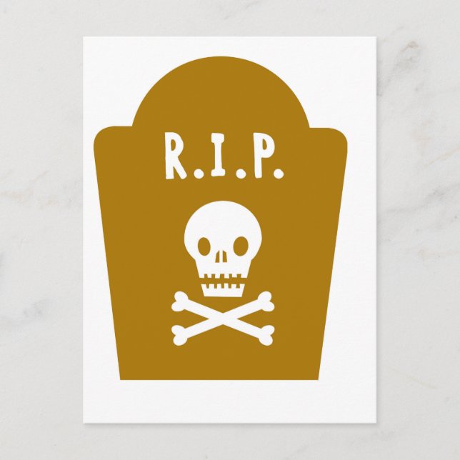 Cartão Postal RIP Skull (Frente)