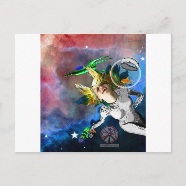 Cartão Postal Risos no espaço (Frente)