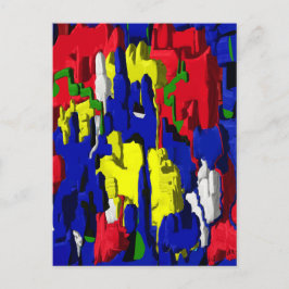 Cartão Postal Risse im Blau, abstrakt