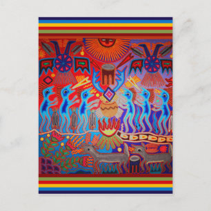 Cartão Postal Ritual de Xamã Huichol
