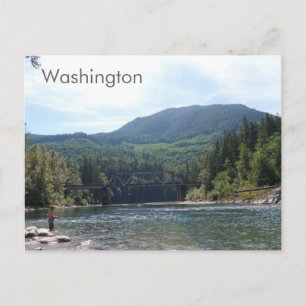 Cartão Postal River in Washington State Postcard