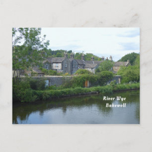 Cartão Postal River Wye Bakewell Derbyshire England Scenic