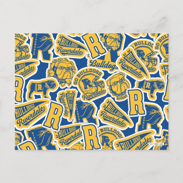 Cartão Postal Riverdale Football and Cheer Pattern (Frente)