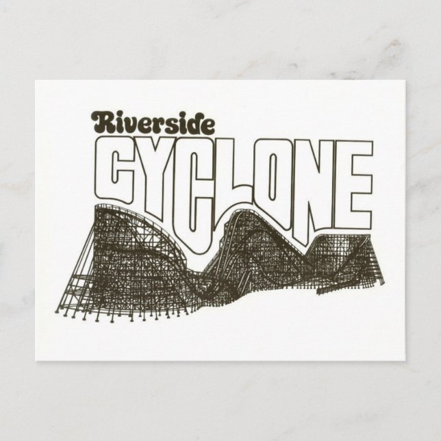 Cartão Postal Riverside Amusement Park (agora seis sinalizadores (Frente)