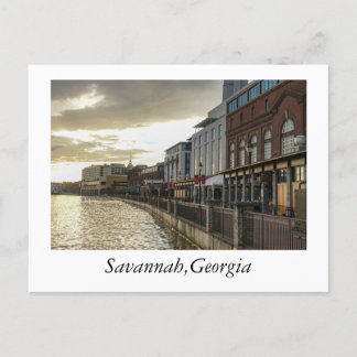 Cartão Postal Riverwalk em Savannah Georgia