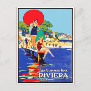 Cartão Postal Riviera Francesa, Raparigas Nadadoras