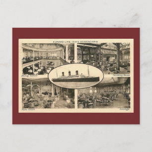 Cartão Postal RMS Berencaria, Cunard Line, Navio de passageiros,